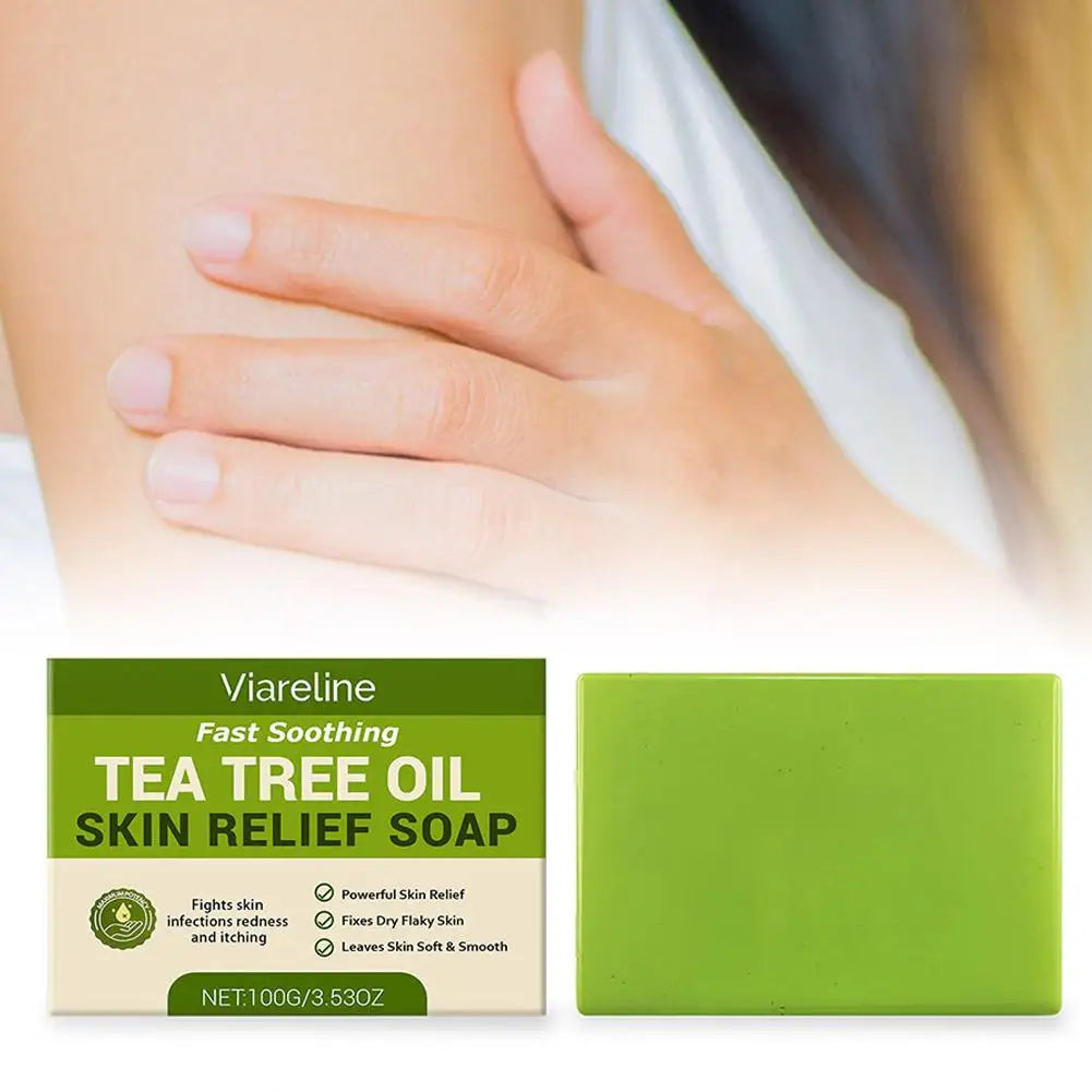 Tea Tree Oil Handmade Soap Bar – Natural Cleansing & Gentle Exfoliating Body Soap