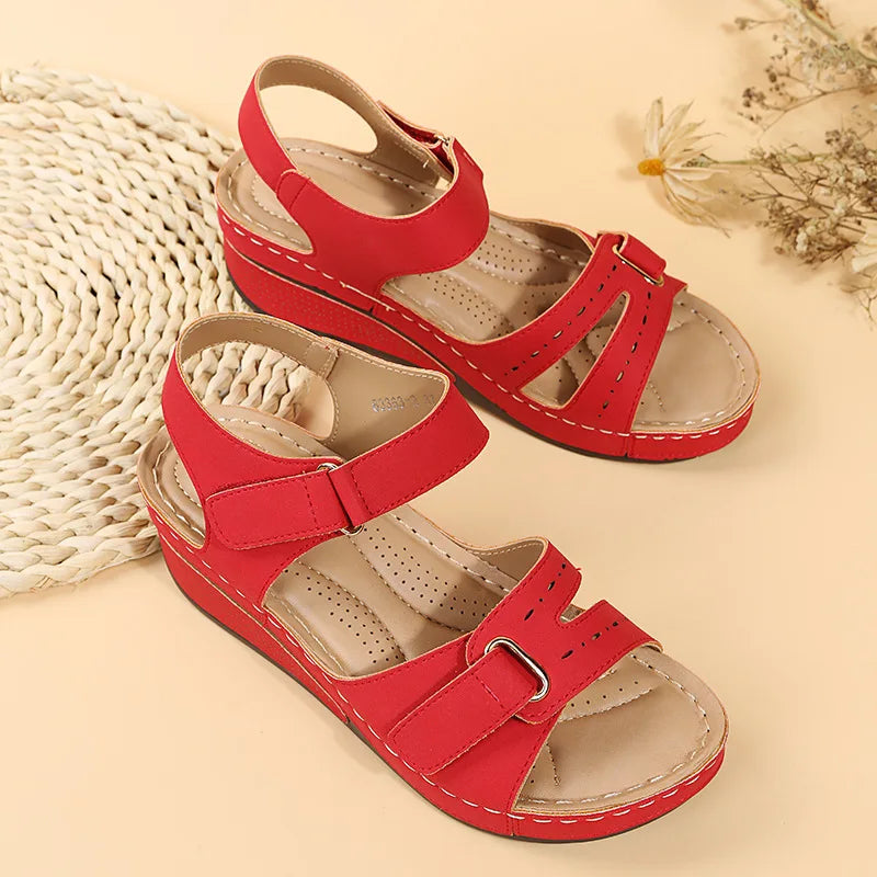 Women's Wedge Platform Sandals - Open Toe Casual Beach Shoes