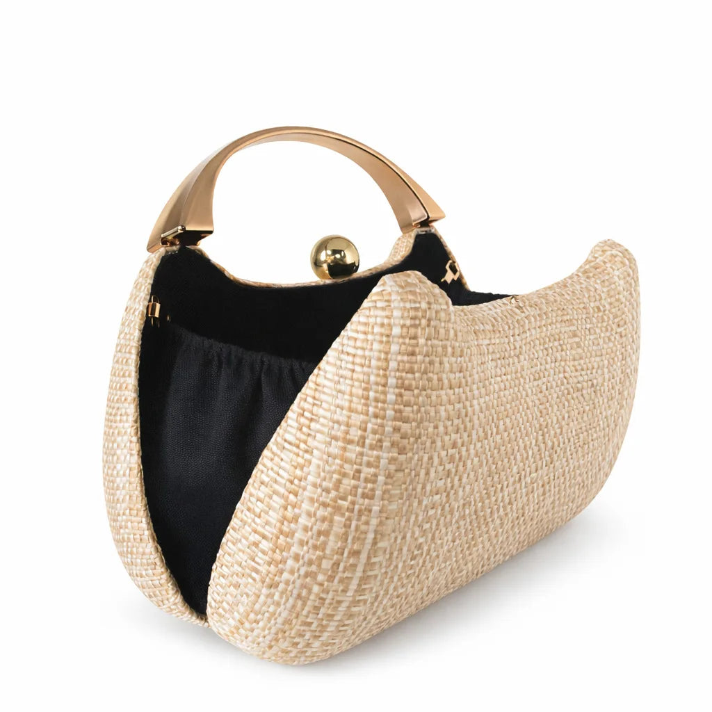 Fashion Elegant Straw Woven Clutch Handbags Purse Party Bags for Women Ladies Wedding Evening Handheld Crossbody Bags Totes Hobos Shoulder Bag