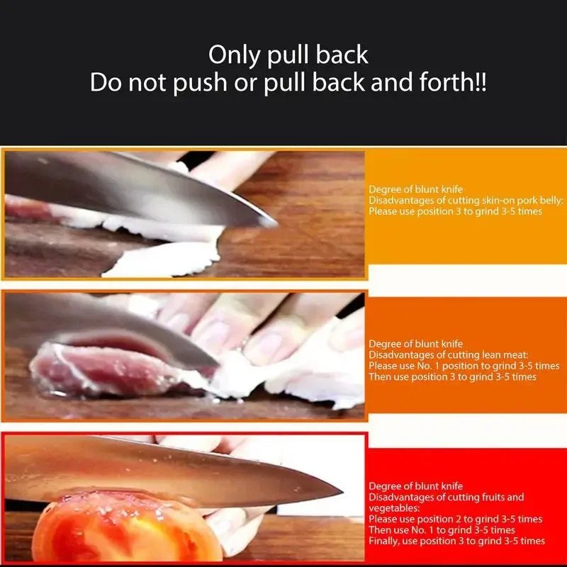 Afilador de Cuchillos de Cocina de 4 Segmentos Multifuncional Portátil con Base Antideslizante Afilador de Cuchillos para Gadgets y Accesorios de Cocina Domésticos