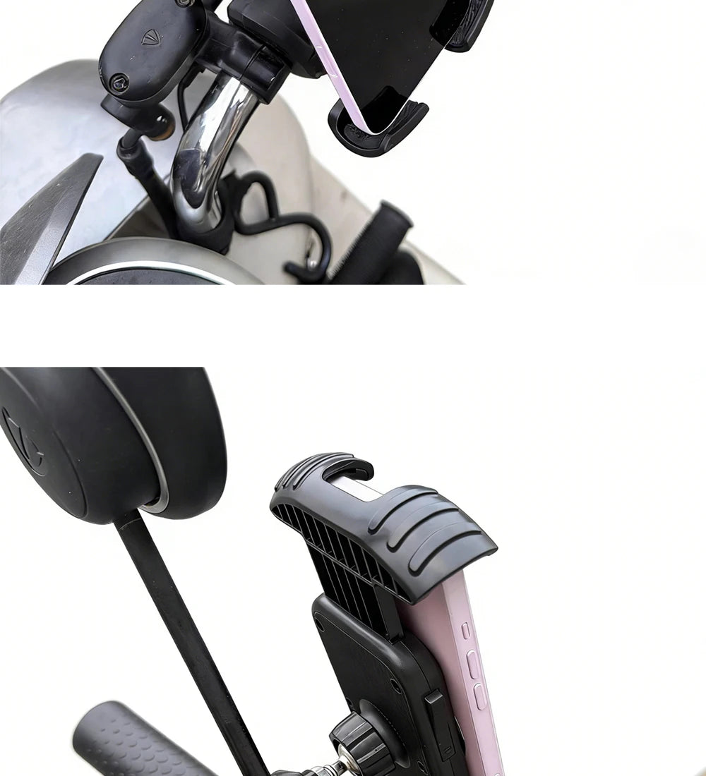 Bicycle Phone Clip Rearview Mirror Motorcycle Holder Rotating Knob Locking Mechanism Stability Enhancement Riding NavigationTool