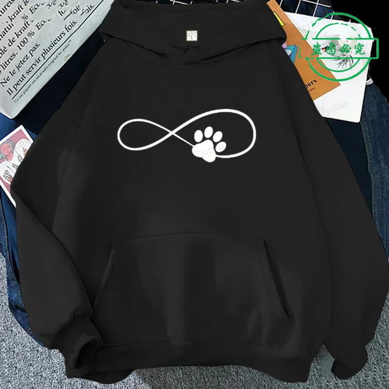 Funny Infinity Symbol Women's Hoodie Sweatshirts Fashion Pullover Sweatshirt Women Hoodies Long Sleeve Sportwear Tops Gift