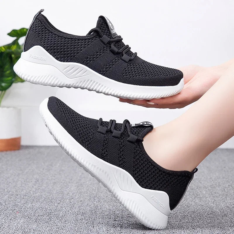 Women's Lightweight Casual Sneakers | Breathable Mesh Platform Shoes