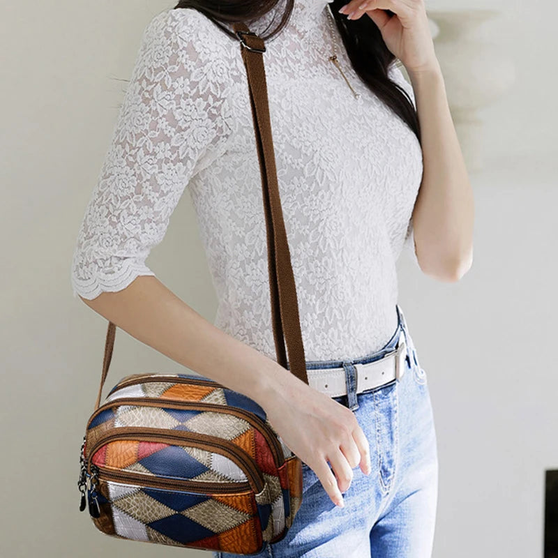 High Quality Solid Color PU Leather Shoulder Bag Old Money Crossbody Bags Women Large Capacity Ladies Handbags Female Tote Sac