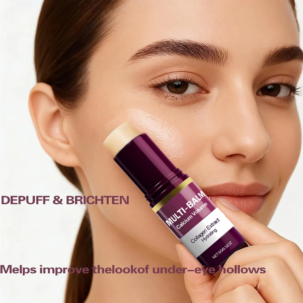 Korean Calcium Volume Multi Balm+Calcium Collagen Moisturizer+Pore Firming Essence Gentle & Moisture Routine for Daily Skincare