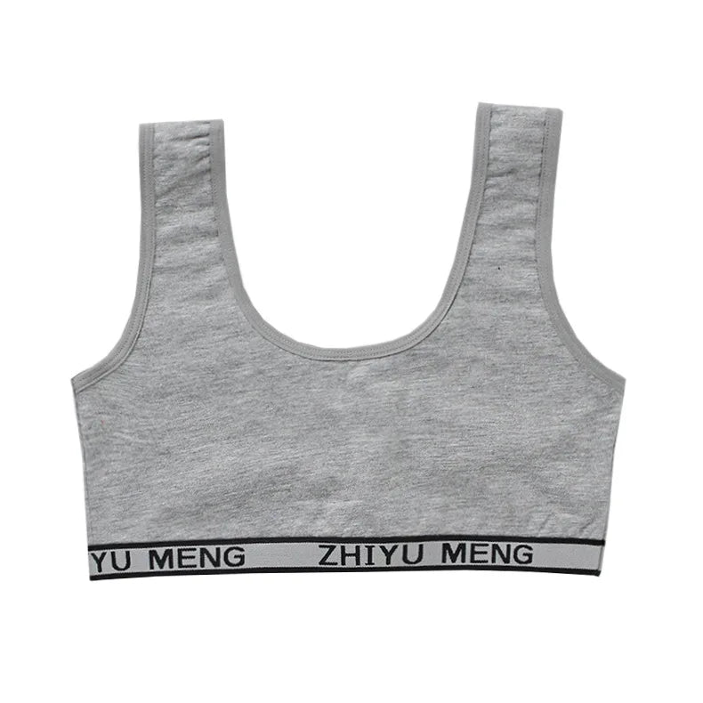 1/3PCS Teenage Girls Training Bras Vests Puberty Adolesent Students Underwear Brassiere Letters Wireless Children Tube Tank Tops