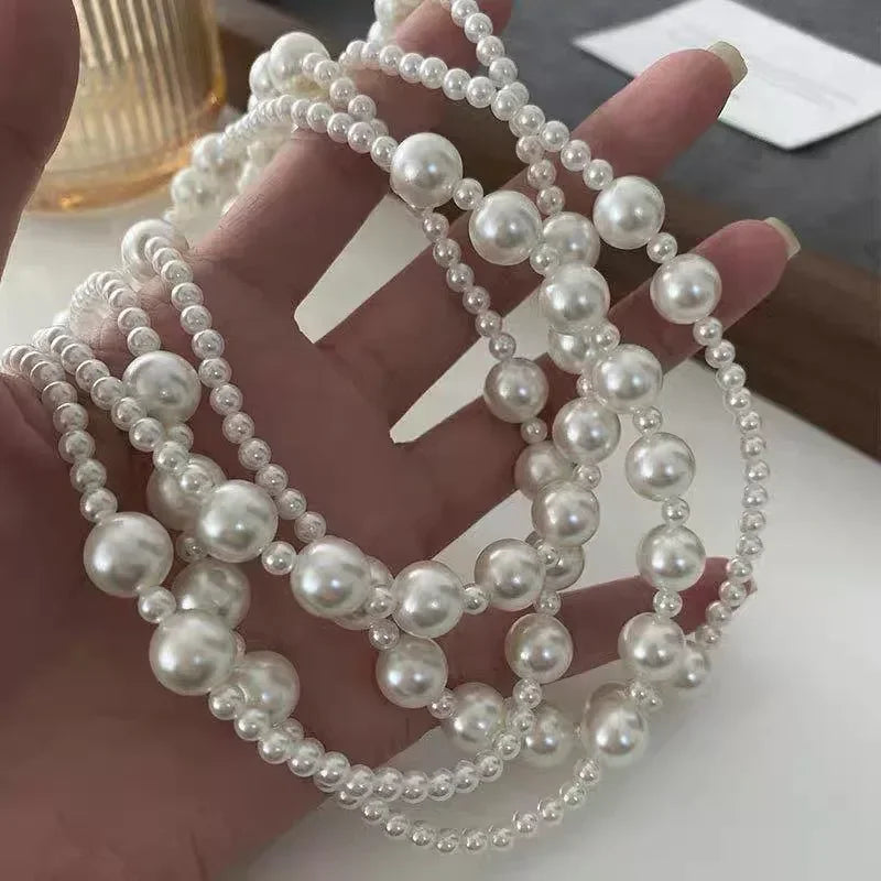 Multi-Layer Imitation Pearl Bead Necklace for Women