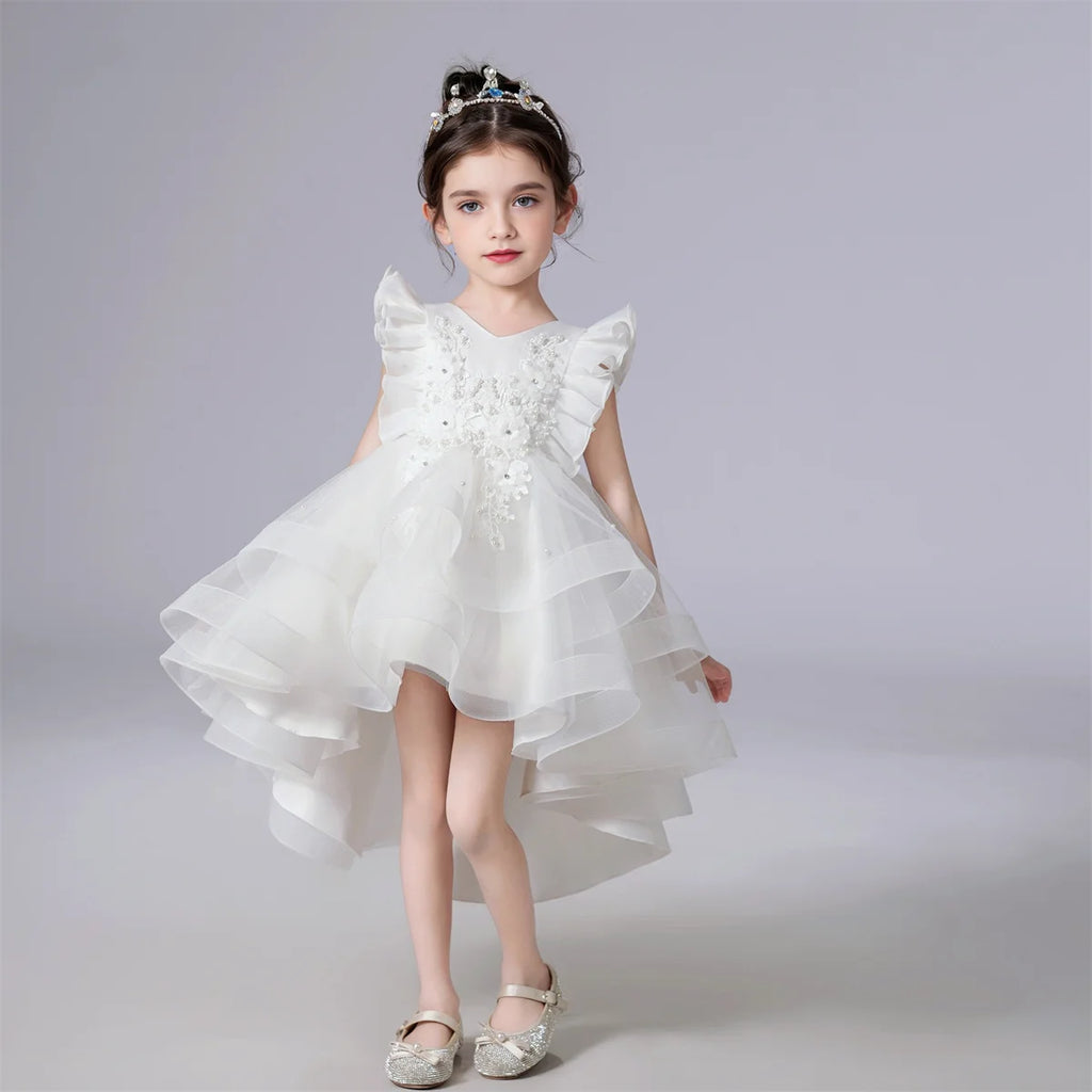 Kids Clothing Children Pageant Wedding Birthday Party Dress Princess Tuxedo Ball Gown Flower Girls' Trailing Dresses
