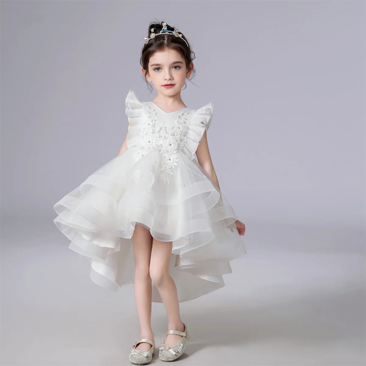 Kids Clothing Children Pageant Wedding Birthday Party Dress Princess Tuxedo Ball Gown Flower Girls' Trailing Dresses