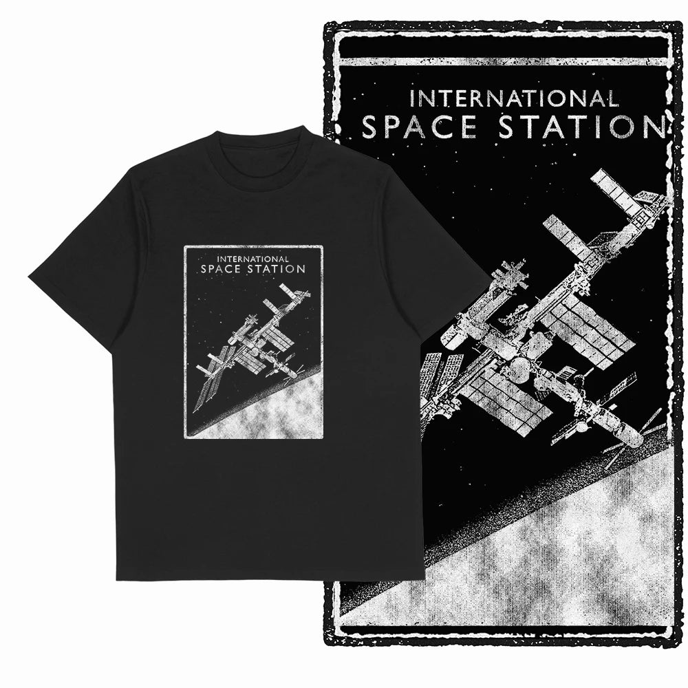 The Coolmind Men's 100% Cotton Astronaut Graphic T-Shirt - Black