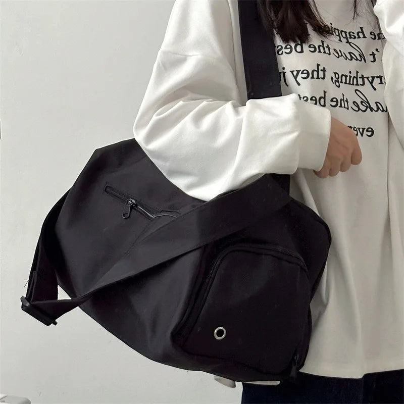 2026 New Women Large Capacity Canvas Crossbody Travel Tote Bag Casual Shoulder Messenger Bag Sports Yoga Satchel Handbags Female