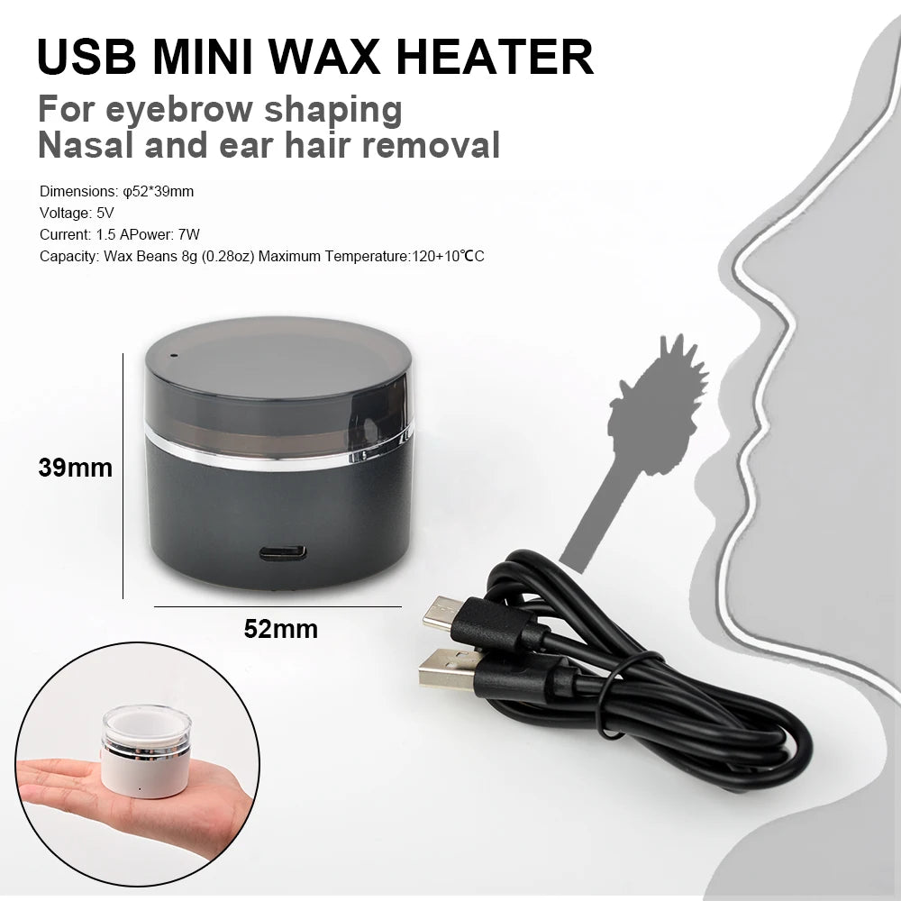 500ml Wax Heater and Melting Pot for Hair Removal - USB Powered