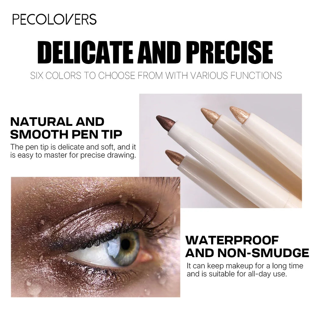1 pc Smooth Nib Lying Silkworm Pen, Waterproof and Long-Lasting, Multi-Functional Lying Silkworm Pen, Eye Cosmetics