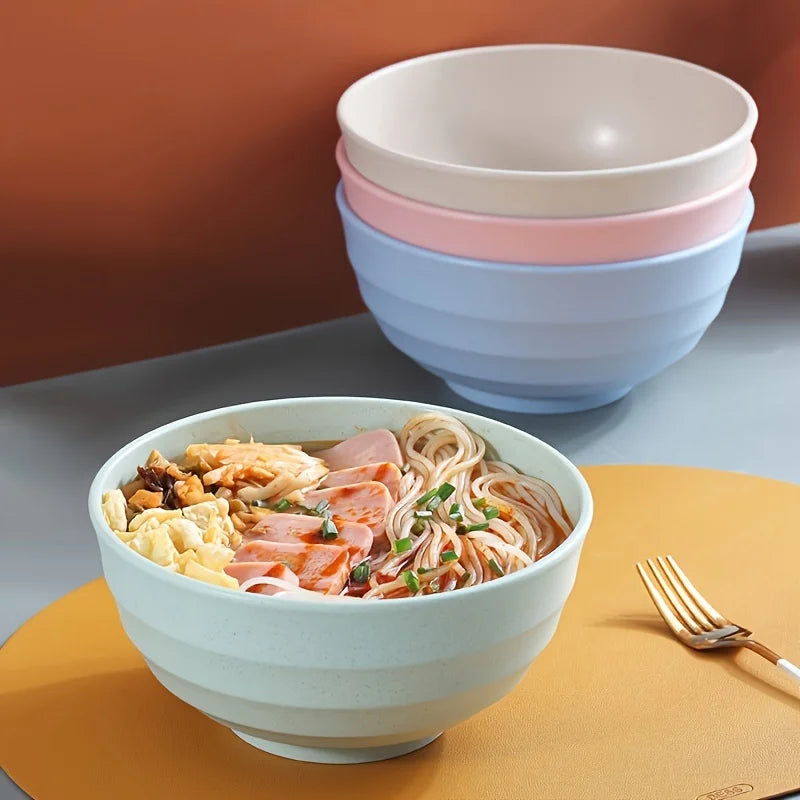 4-Piece Non Fragile Grain Bowl Set - 24 Ounce PP Plastic Bowl for Soup/Rice/Grains - Microwave and Dishwasher Safe