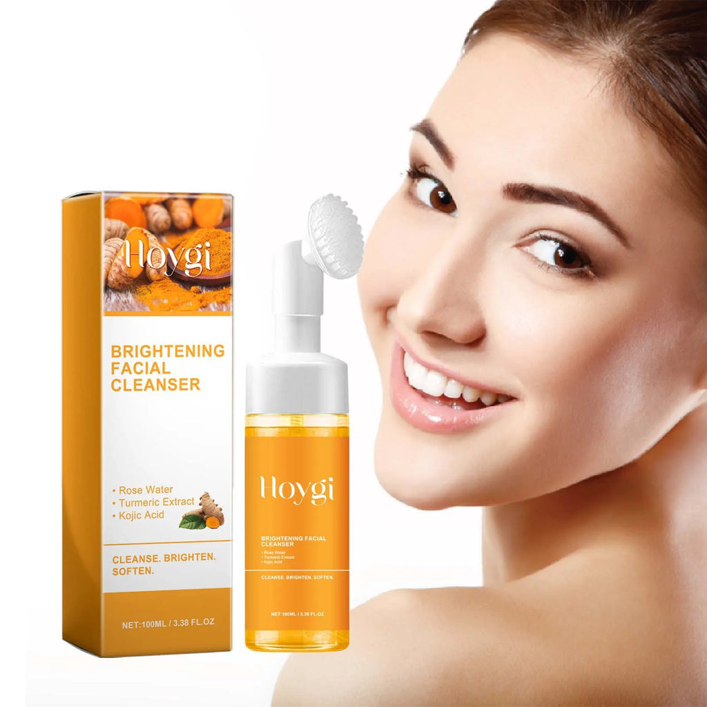 Turmeric Cleanser Oil Control Dark Spot Removal Anti Acne Deep Cleansing Shrink Pore Brightening Moisturizing Vitamin C Cream