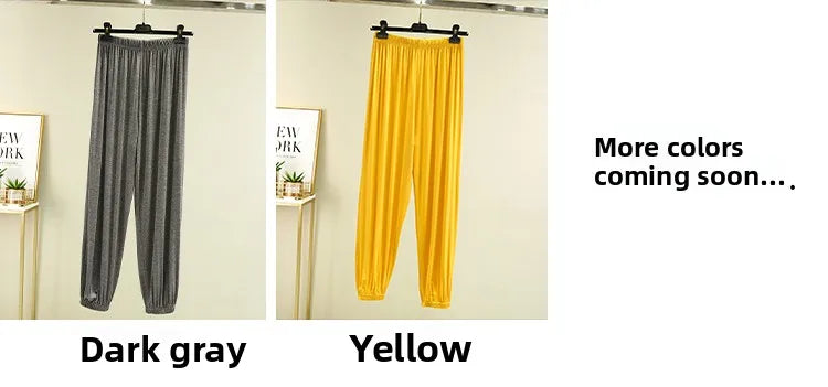 Loose Modal Women's Summer High Waist Wide Leg Pants Comfortable Casual Thin Sleepwear Mosquito Repellent  Color Trousers