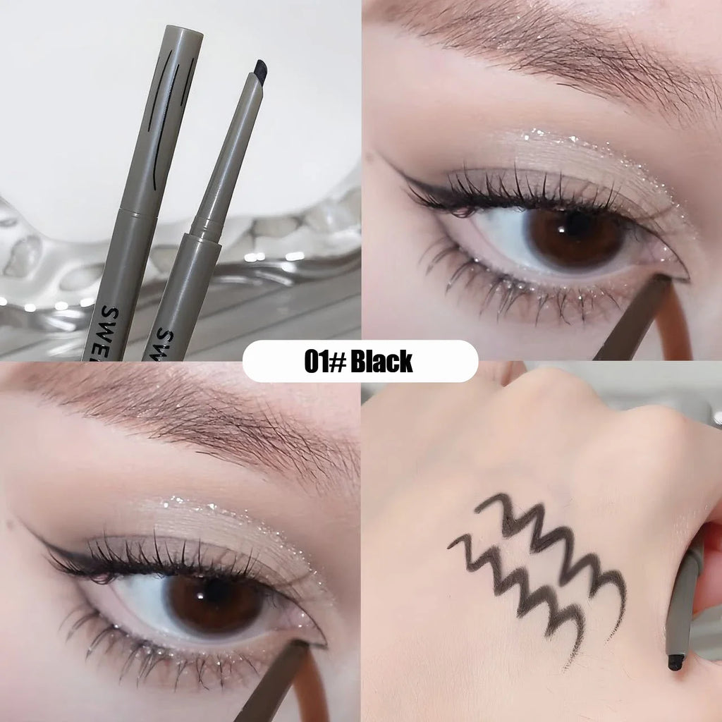 Slim Lying Silkworm Eyeliner Gel Pen Waterproof Non-smudging Eye Liner Pencil Lasting Black Brown Easy Wearing Eyeliner Gel Pen