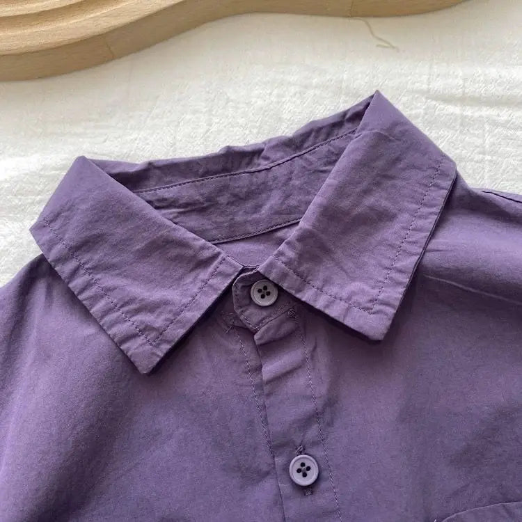 2025 New Spring autumn Baby Girls boys Cotton soild T shirts coat Cute Children kids Clothes