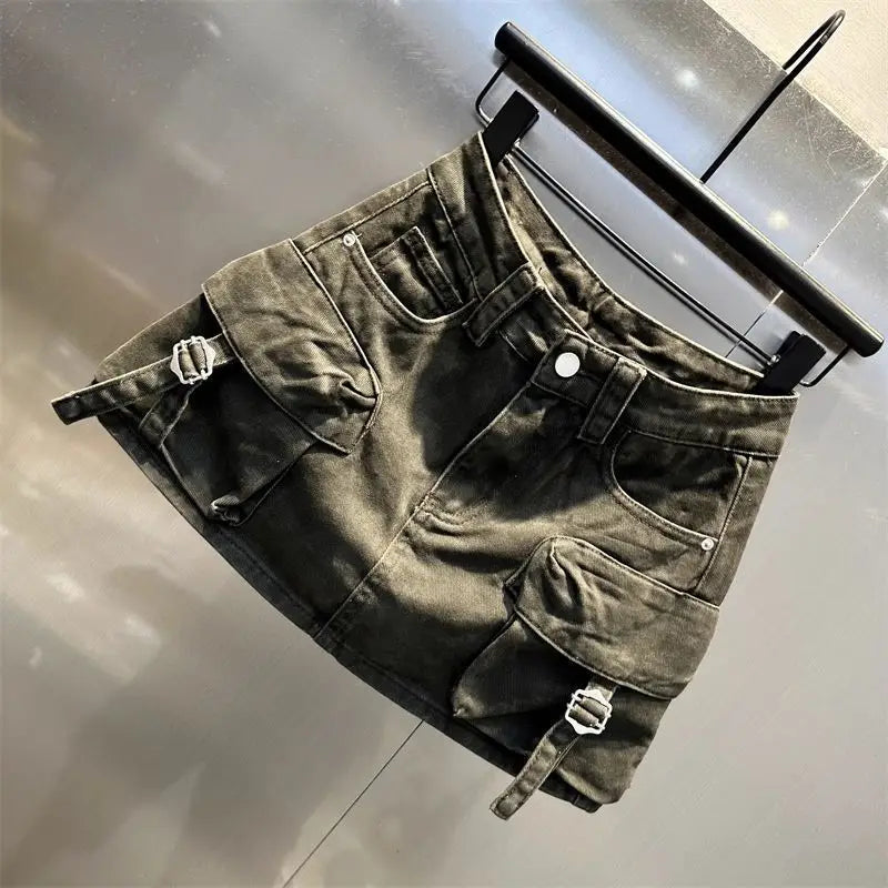 High Waisted Casual Washed Short Skirt for Women in the Spring and Summer of 2026 Stylish and Slimming Workwear Skirt