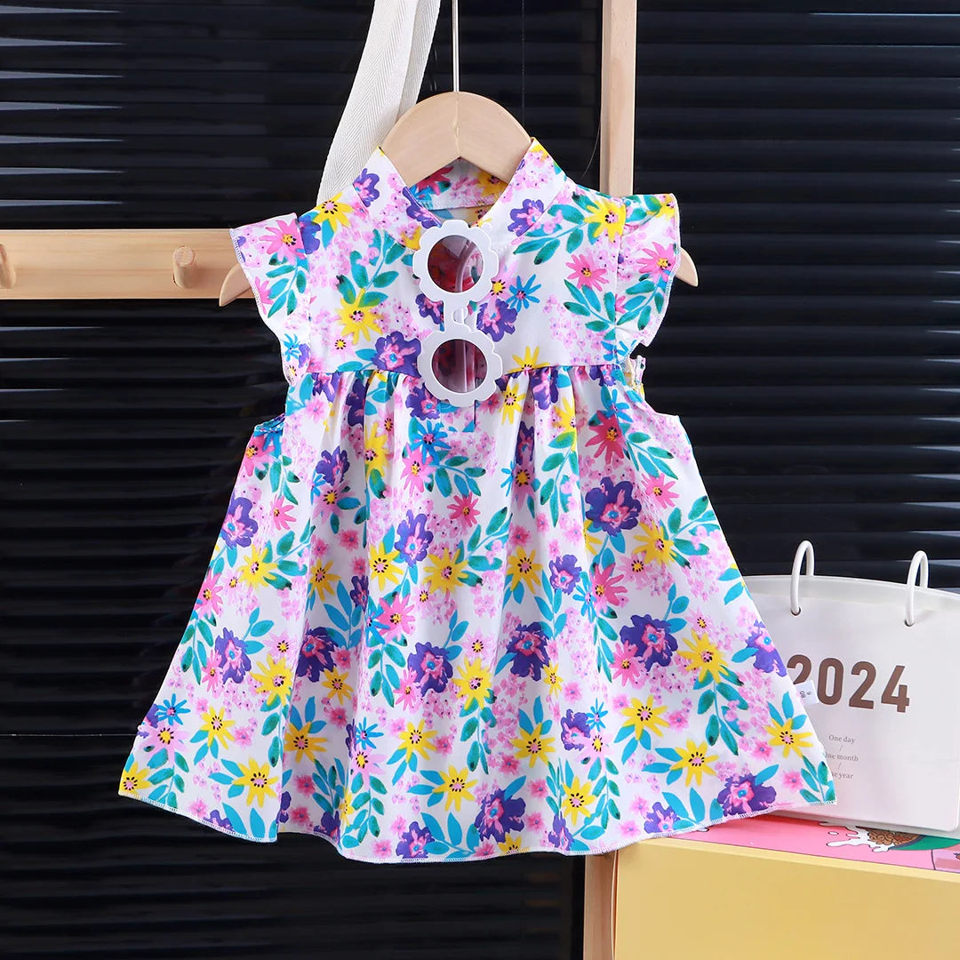 Baby Girls Beach Dress A Line Summer Soft Breathable Dress For Kids Holiday Vacation 2025