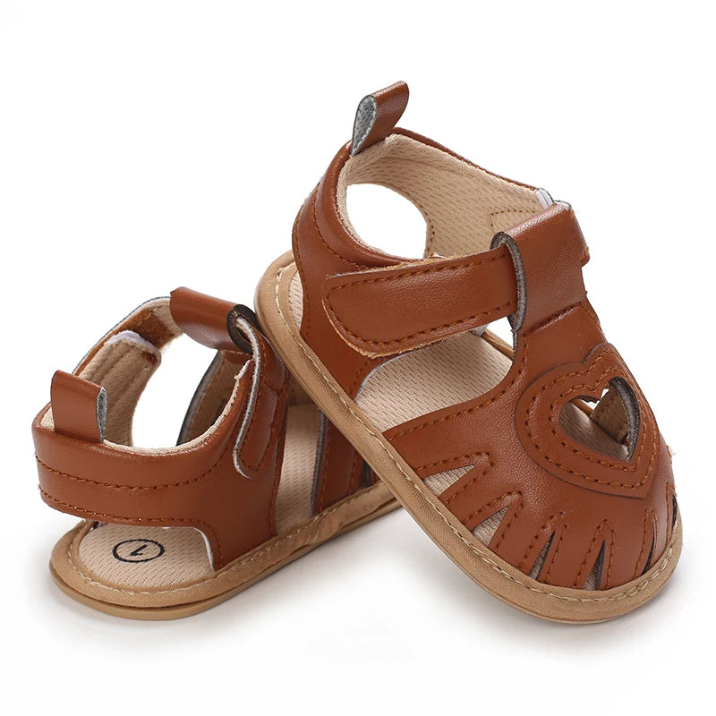 Infant Pre-walker Sandals,Girls Sweet Style Heart Bow Butterfly Decor Sandals,Soft Comfy Multi Color Summer Footwear 0-18 Months