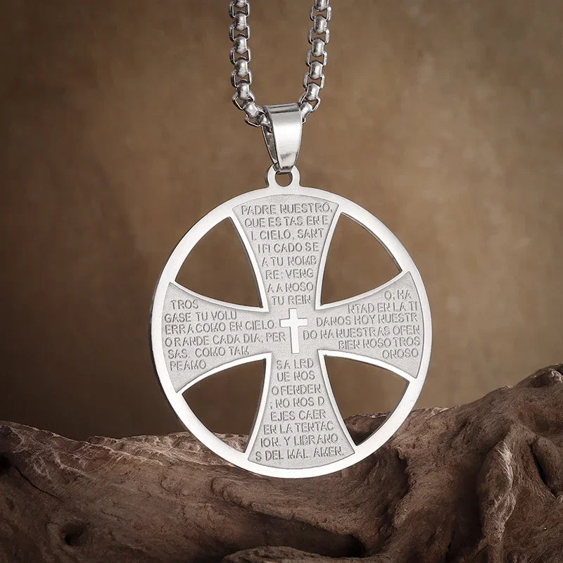 Jesus Christ Cross Mens Necklace Gold Color Cross Religious Pendant Necklace Accessory Chain Accessories