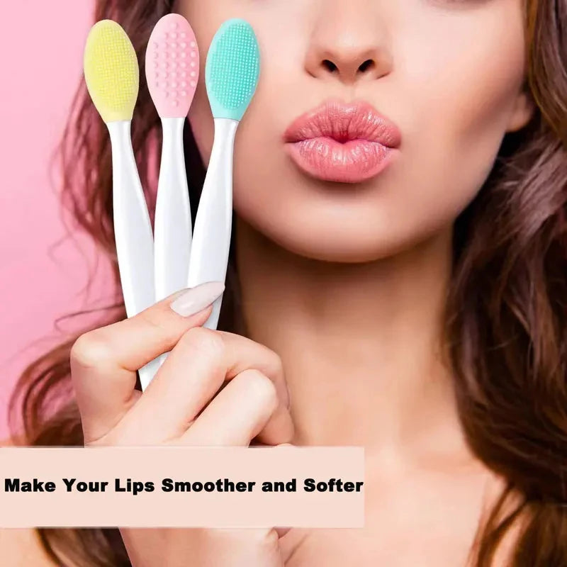 1/2PCS Face Silicone Brush Double-Sided Nose  Lip Face Clean cleansing stick Blackhead Removal Acne Makeup Brush