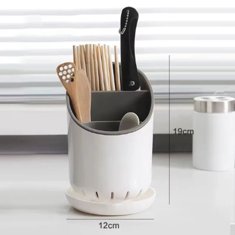 1PC Soporte de Almacenamiento de Plástico Estante de Secado de Cocina para Vajilla Cuchillo Cuchara Tenedor Contenedor de Drenaje Organizador Herramienta de Mesa