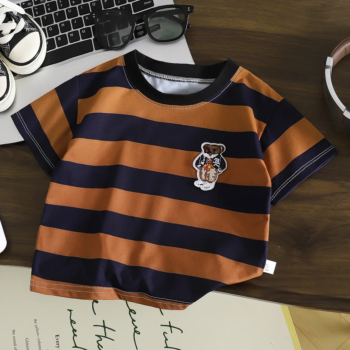 Round Neck Tops Boys And Girls Summer Lovely Clothes Child Short-sleeved Tops New Style T-shirt Casual Wear