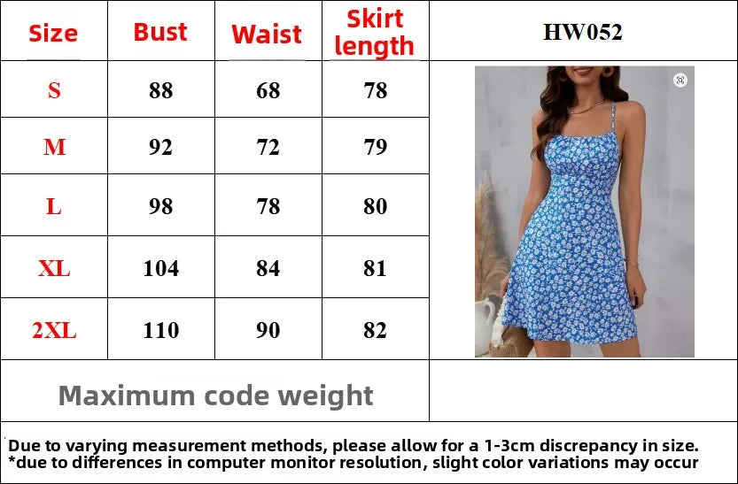 Elegant Floral Print Spaghetti Strap Dress Backless Tie Back Slim Vacation Summer Women Dress