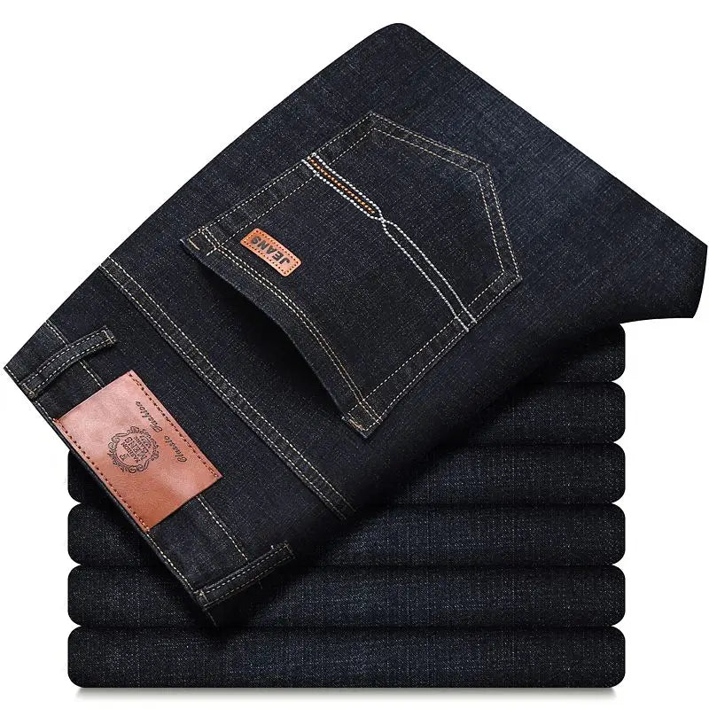 WTHINLEE Men's Straight Jeans - Stretch Denim Business Casual Pants
