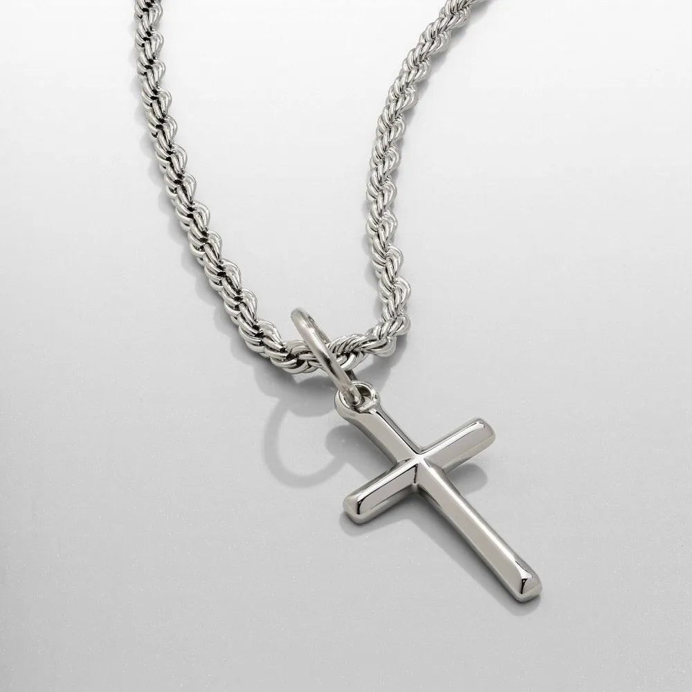 Men'S Cross Pendant Necklace Fashion Metal Pendant Accessory Jewelry