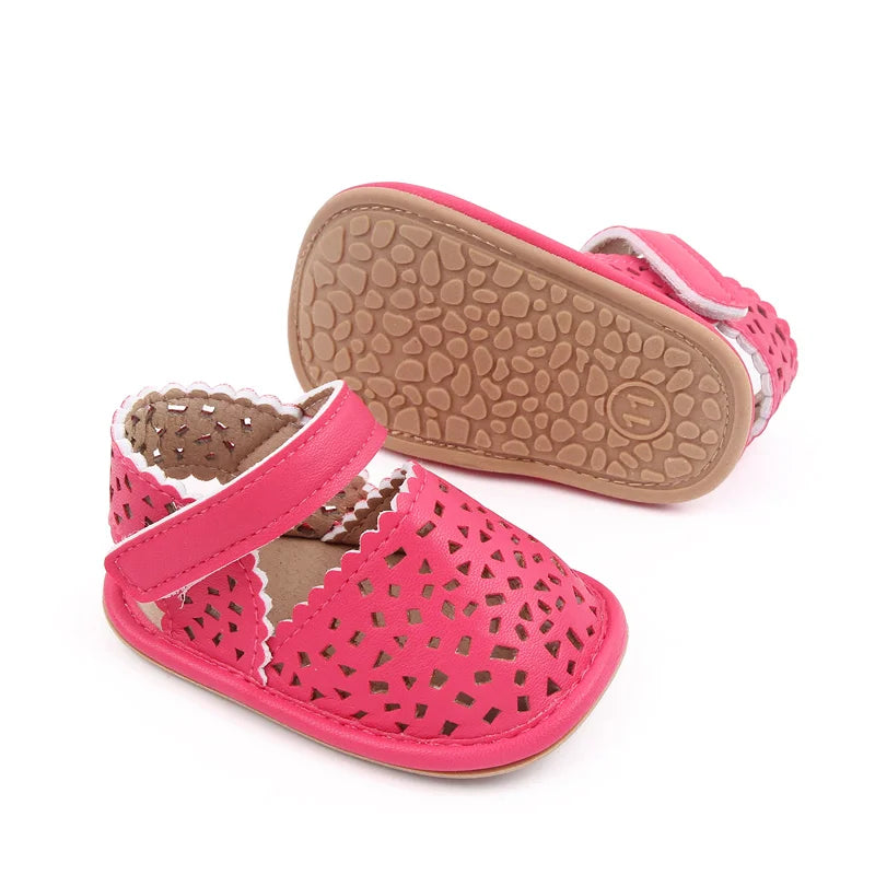 Baby girl mesh breathanle hollow summer sandal outdoor walking shoes