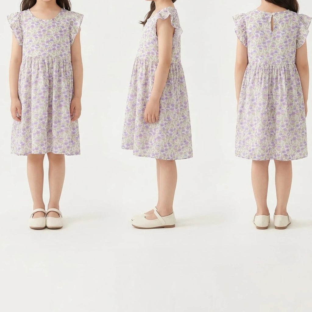 Girls Dresses Summer Children's Soft and Comfortable Floral Dresses Cool and Stylish Little Girls' Princess Dresses Baby Clothes