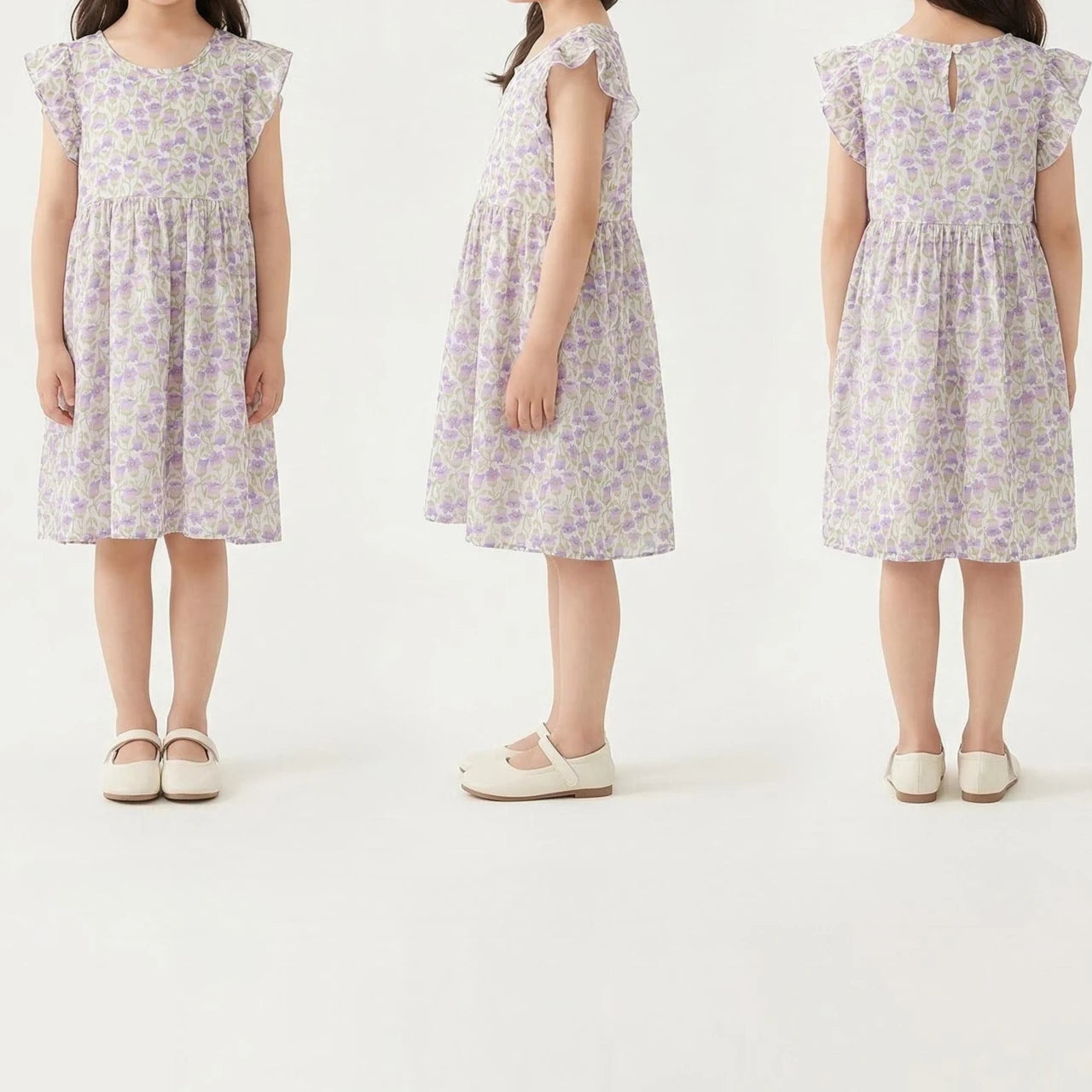 Girls Dresses Summer Children's Soft and Comfortable Floral Dresses Cool and Stylish Little Girls' Princess Dresses Baby Clothes