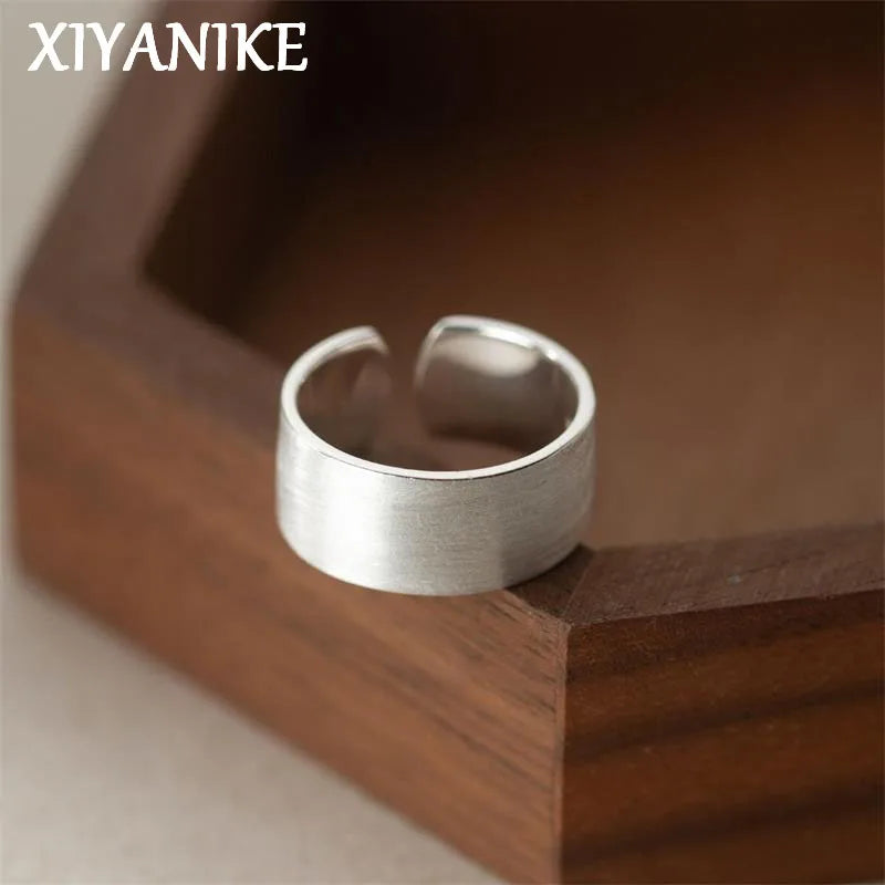 Korean Style Adjustable Wide Open Cuff Ring for Women
