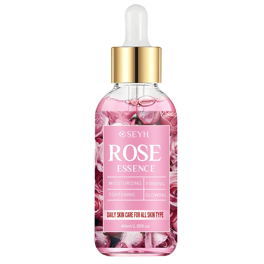 SEYH Rose Hydrating Essence 40ml/60ml - Day And Night Plant Extracts with Aloe Vera Rose Ceramides Retinol Peptides for Elastic