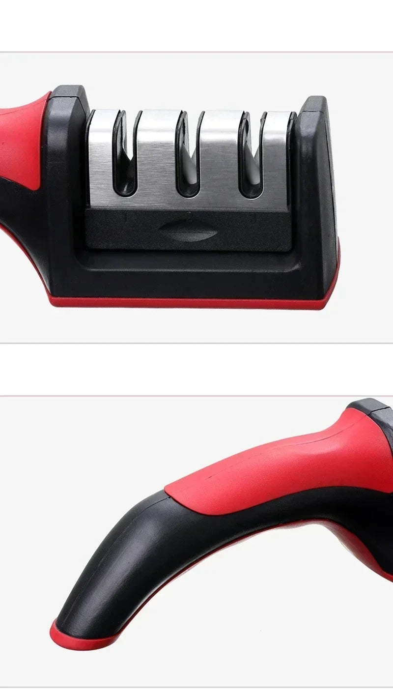 3-Stage Kitchen Knife Sharpener - Multi-Functional Sharpening Tool