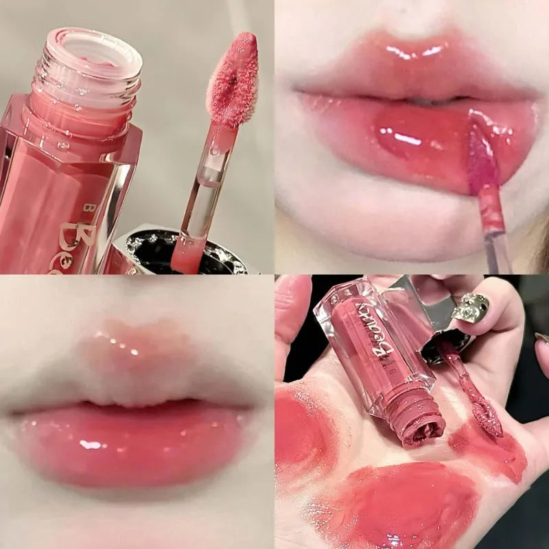 Ice Transparent Brown Lip Gloss - Moisturizing Mirror Finish 2.5g