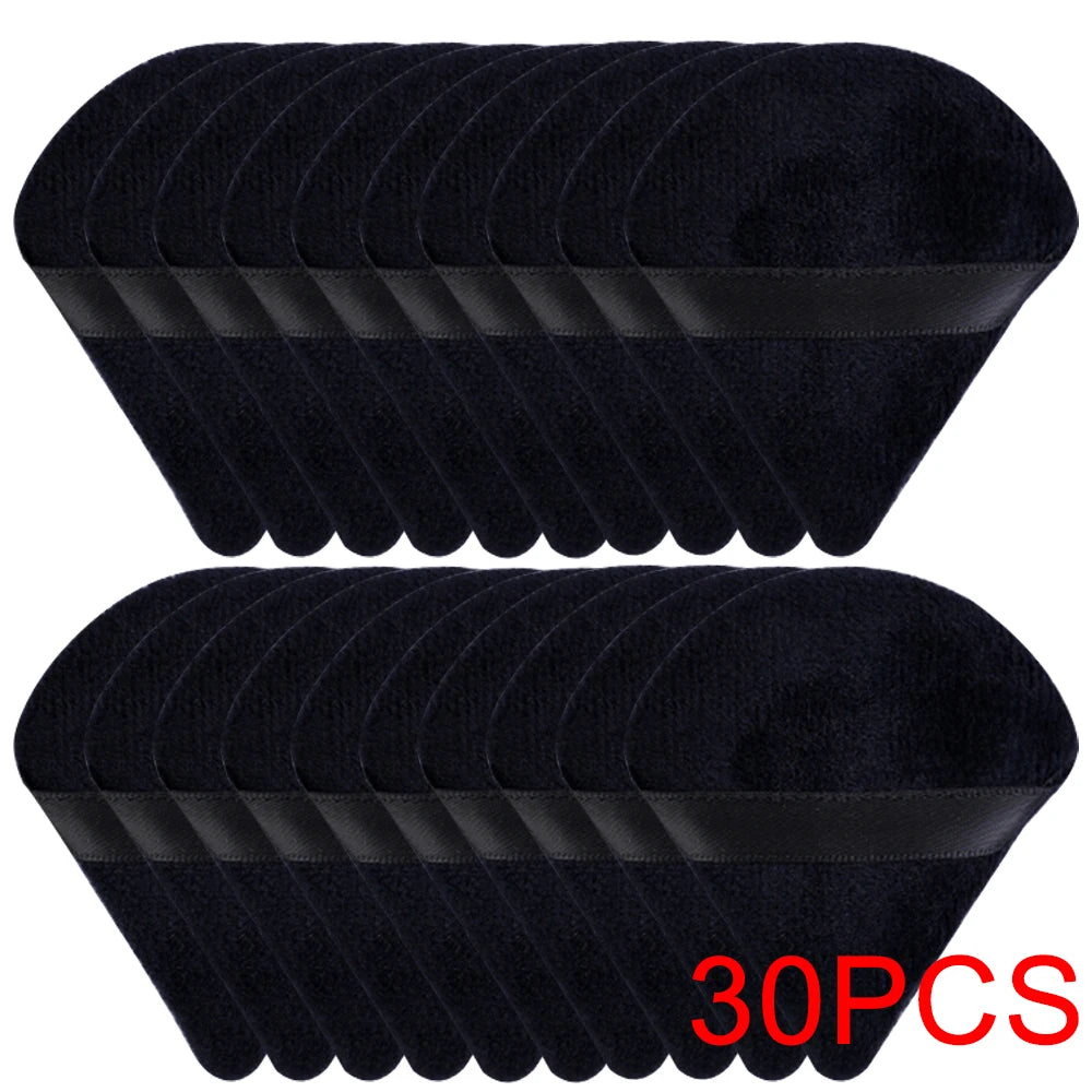 Triangle Velvet Powder Puff Set For Wet And Dry Makeup Puffs Twenty And Thirty Pieces Pro Beauty Tool