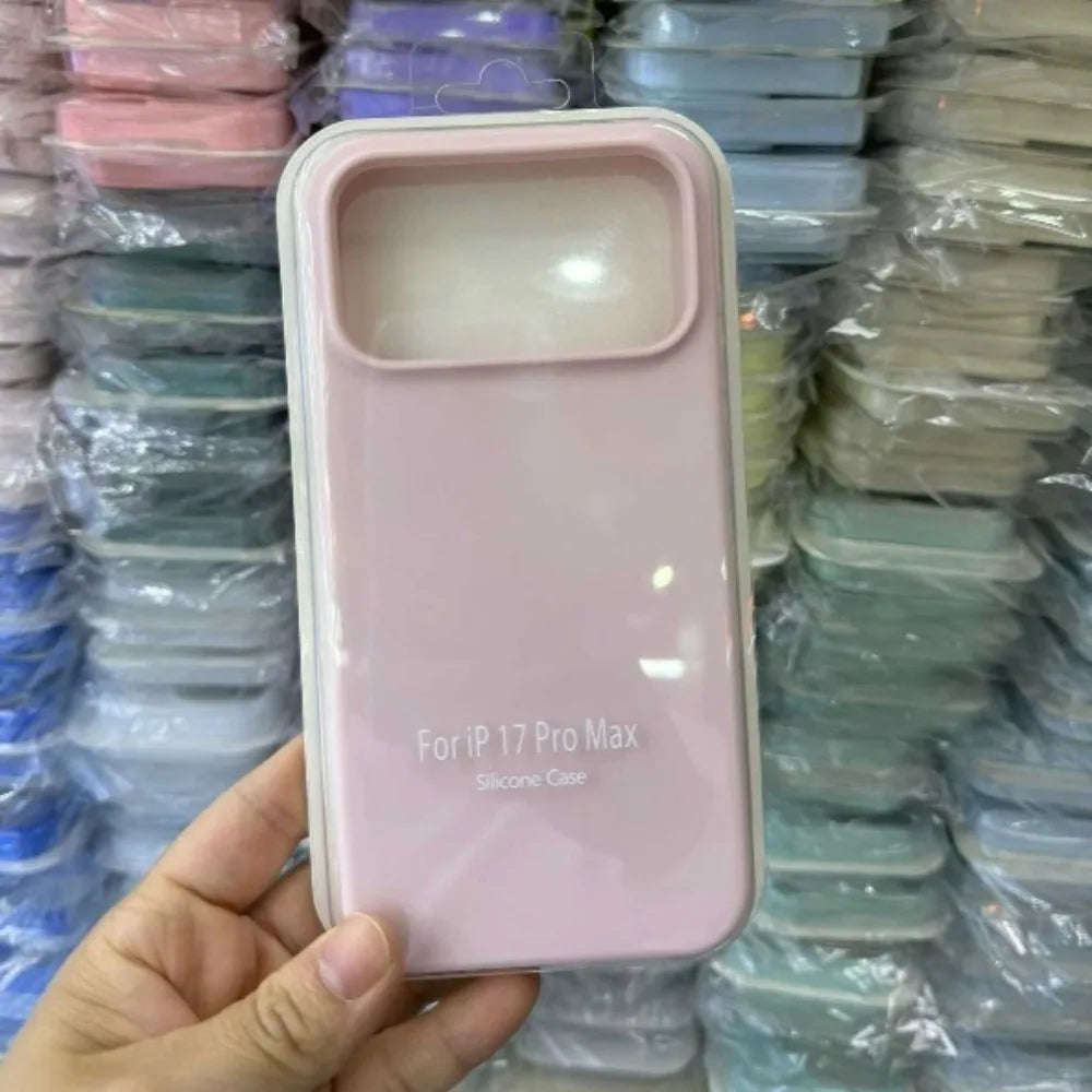 Official Liquid Silicone Skin Feel Case For IPhone 18 Pro Max 17 Pro Air Macaron Solid Candy Colour Color with Packet Box Cover