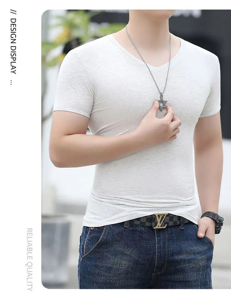 New Arrival:Fashion Men's Top Oversized 6XL T-Shirt for Men's Clothing Soft Breathable Modal Slim Sport Casual WearTank Tops man