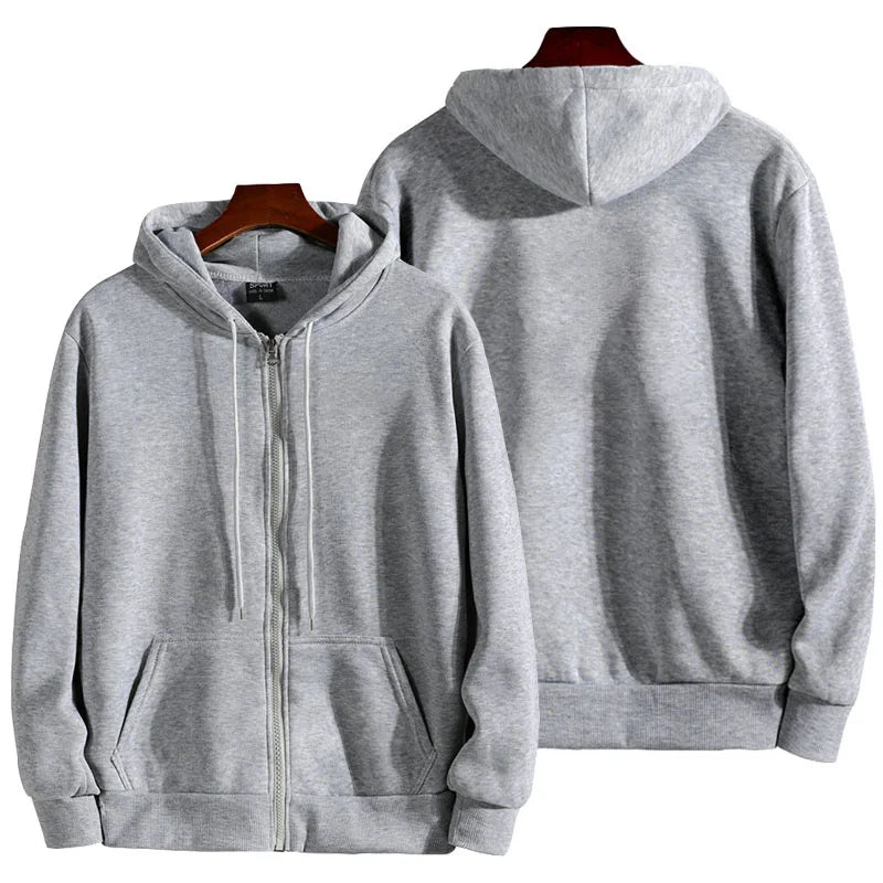 Fashion Zipper Hoodies Women'S/Men Fashion Long Sleeve Hooded Sweatshirt Casual Autumn Winter Sportwear Solid Clothes