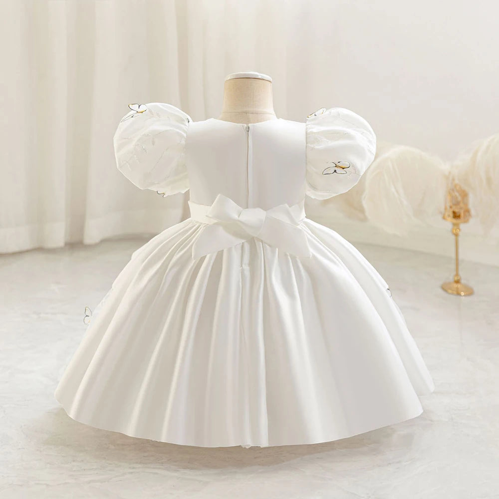 HETISO Butterfly Girl Kid's Dress Casual Cotton Baby's Dresses Spring Summer Child Birthday Ball Gown 1-4 Years