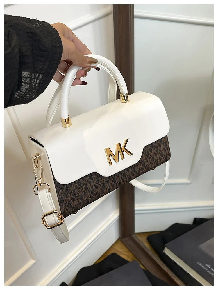 Michael Kors women's fashionable crossbody single shoulder handbag MK classic letter multifunctional small square bag