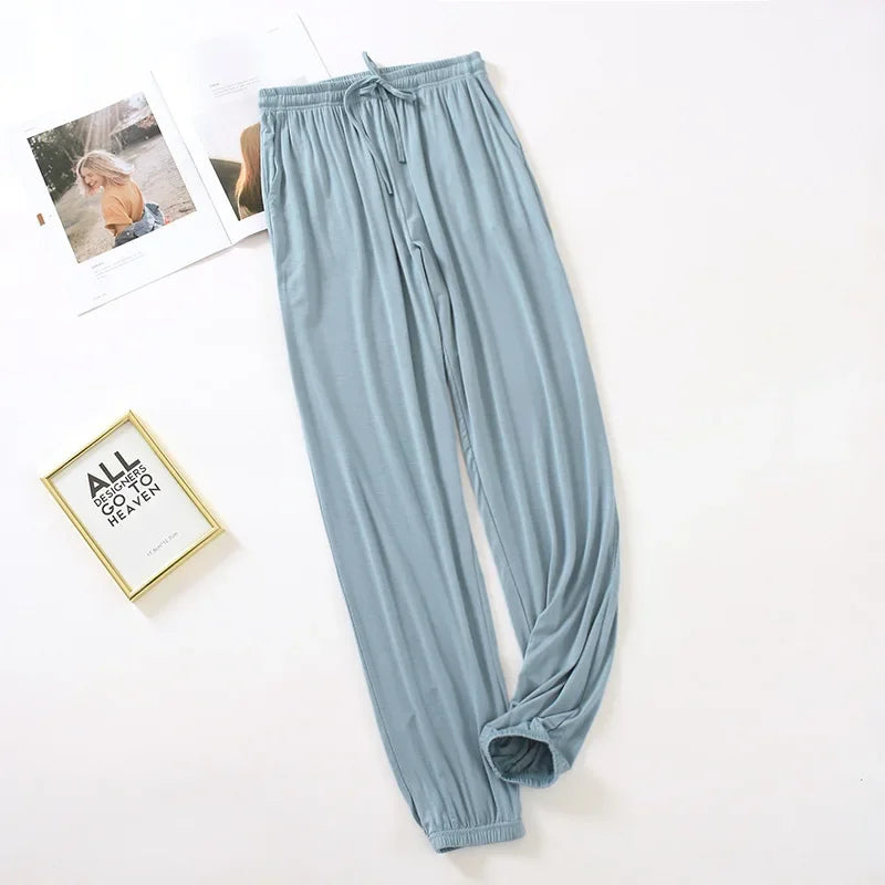 Cloud Cotton Story Women's Modal Sleep Bottoms - Loose Solid Color