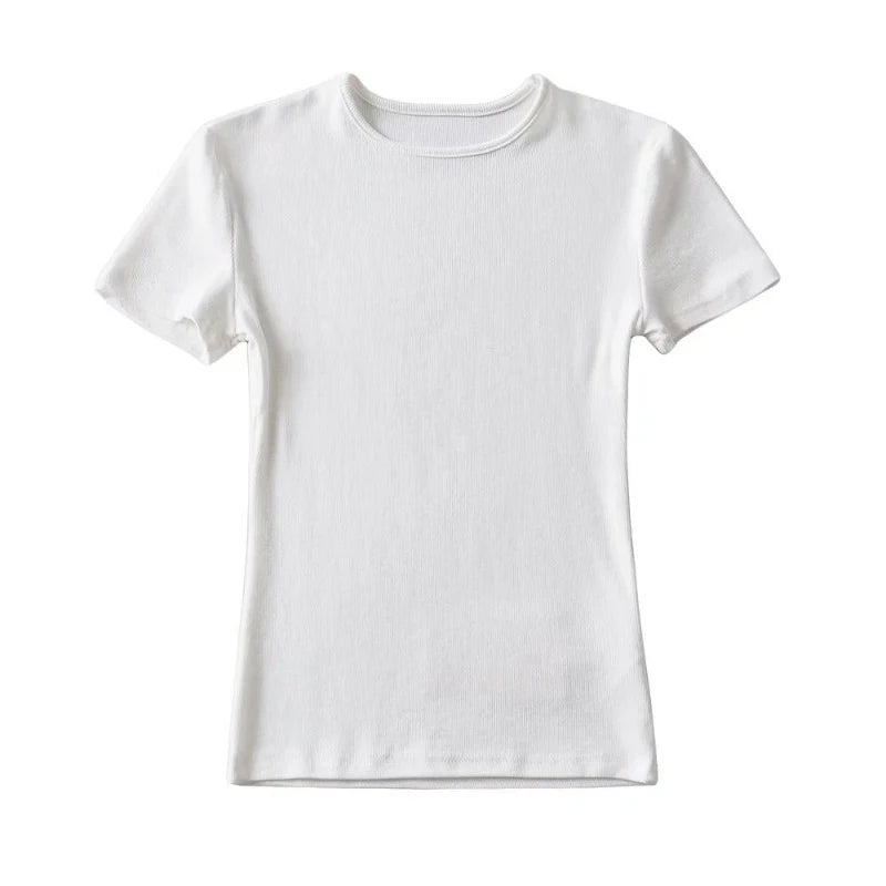 Women's Slim Fit Crop T-Shirt | Short Sleeve Summer Tee