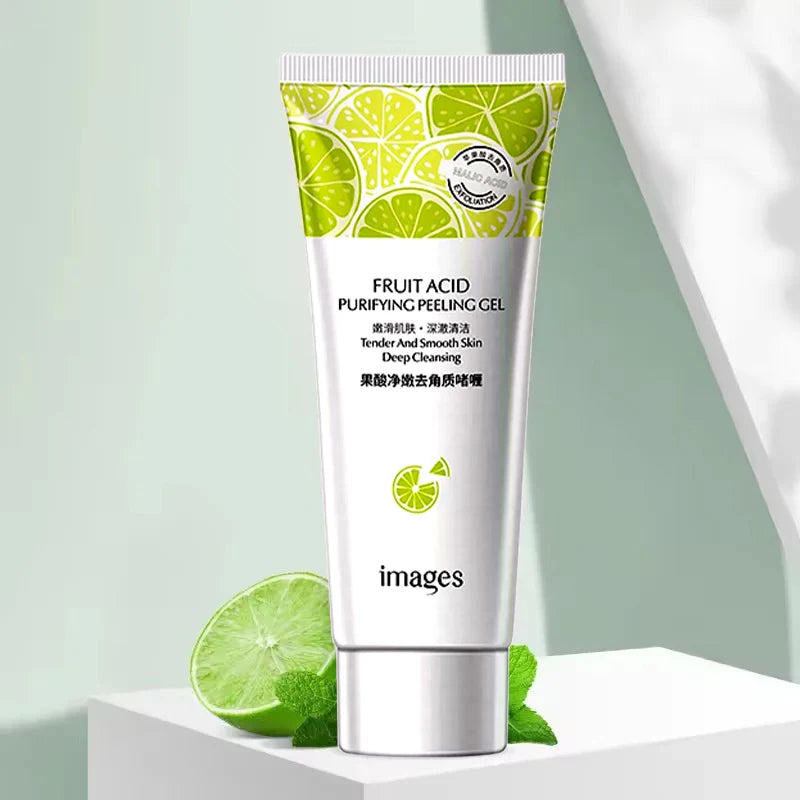 Natural Fruit Acid Peeling Gel Facial Cleansing Scrub Cream Deep Clean Moisturizing Nourishing Gentle Face Cleanser Skin Care