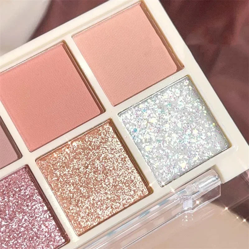10 Colors Shimmer Matte Eyeshadow Palette Nude Glitter Shiny Pigment Eye Shadow Long Lasting Waterproof Make Up Palette Cosmetic