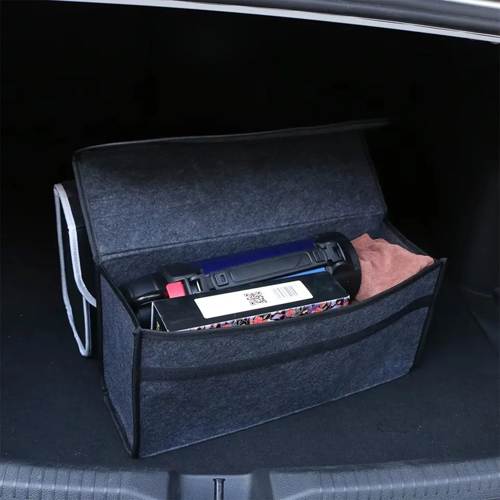 Soft Felt Car Trunk Storage Box – Large Capacity Organizer Bag